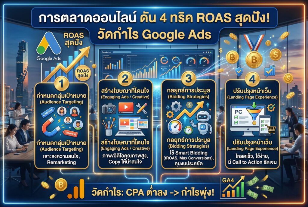 การตลาดออนไลน์, โฆษณา Google Ads, ยิงแอด, วิเคราะห์ข้อมูล, สเกลธุรกิจ