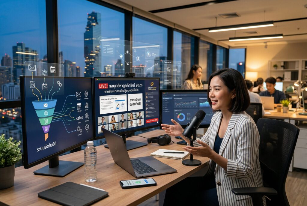 ปิดการขาย, สัมมนาออนไลน์, การตลาดออนไลน์, ระบบอัตโนมัติ, หาลูกค้าใหม่