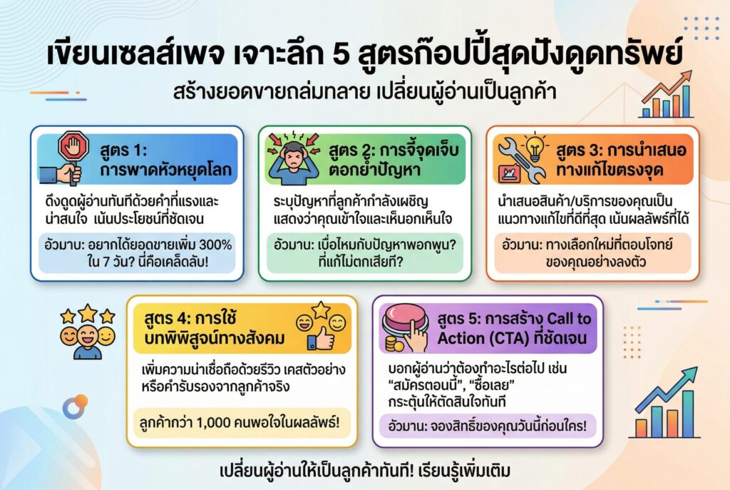 เขียนเซลส์เพจ, คำโฆษณา, เทคนิคการขาย, การตลาดออนไลน์, คอนเทนต์ขาย