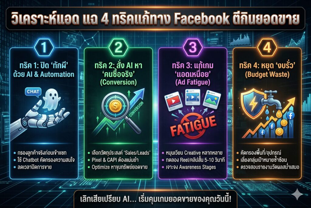 วิเคราะห์แอด, ค่าวัด Facebook ads, ยิงแอดเฟสบุ๊ค, การตลาดออนไลน์, ตัวจัดการโฆษณา