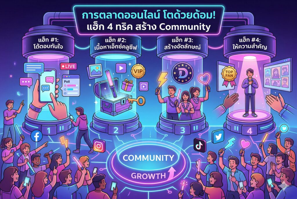 การตลาดออนไลน์, สร้าง Community, แบรนดิ้ง, สร้างแบรนด์, เพิ่มยอดขาย