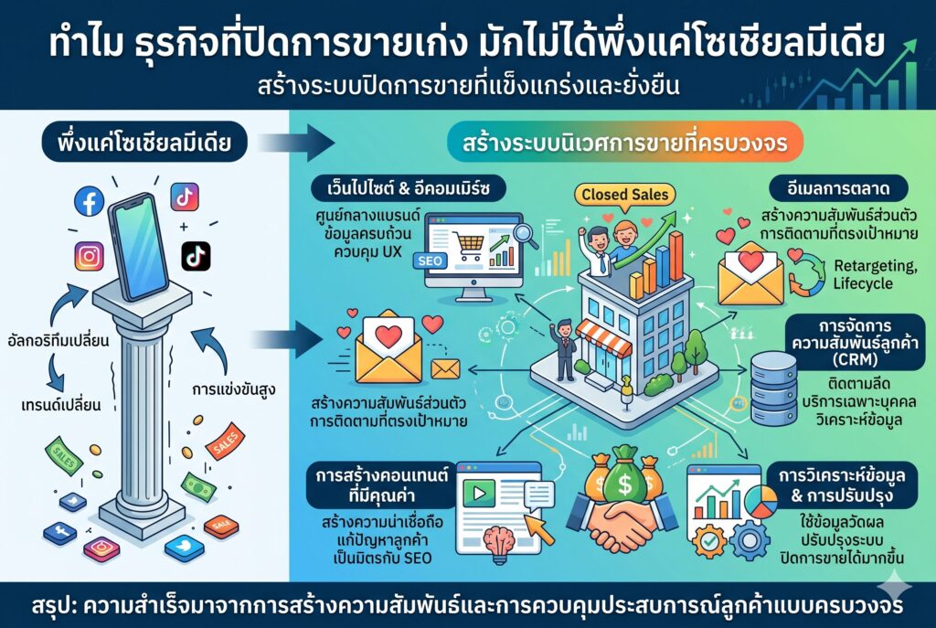 ธุรกิจที่ปิดการขายเก่ง, ระบบ CRM, การตลาดออนไลน์, เพิ่มยอดขาย, รักษาฐานลูกค้า