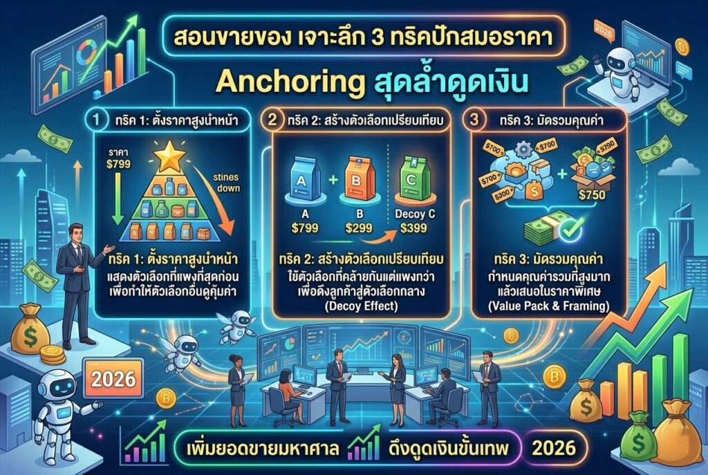สอนขายของ, การตั้งราคา, Anchoring Effect, จิตวิทยา, กำไร