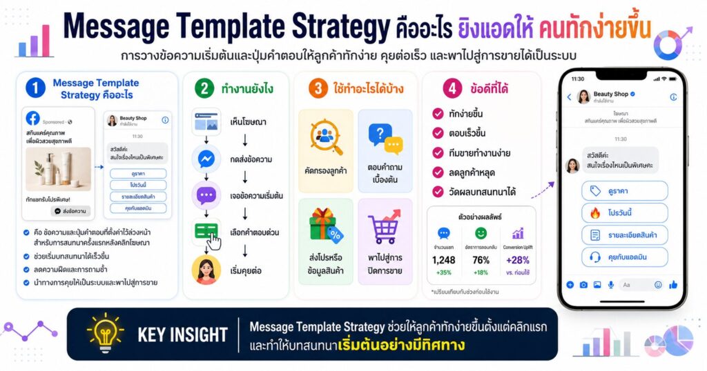 Message Template Strategy, Facebook Ads, Click-to-Message Ads, Meta Ads, เทคนิคยิงแอด