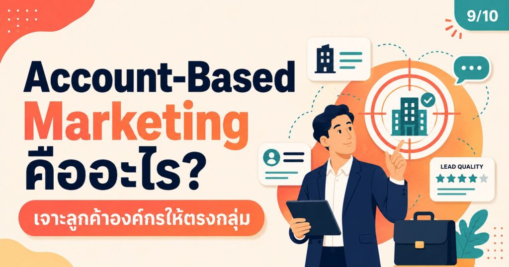 Account-Based Marketing, Account-Based Marketing คืออะไร, ABM Marketing, การตลาด B2B, ลูกค้าองค์กร