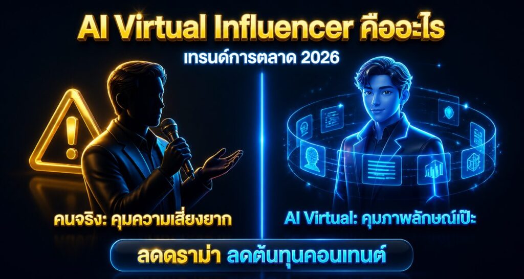 AI Virtual Influencer คืออะไร? เทรนด์ 2026 คุมภาพลักษณ์เป๊ะ