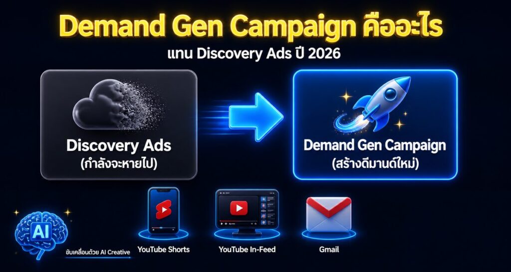 Demand Gen Campaign คืออะไร: แทน Discovery Ads ปี 2026