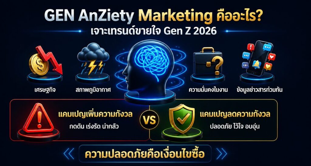 GEN AnZiety Marketing คืออะไร? เจาะเทรนด์ขายใจ Gen Z 2026