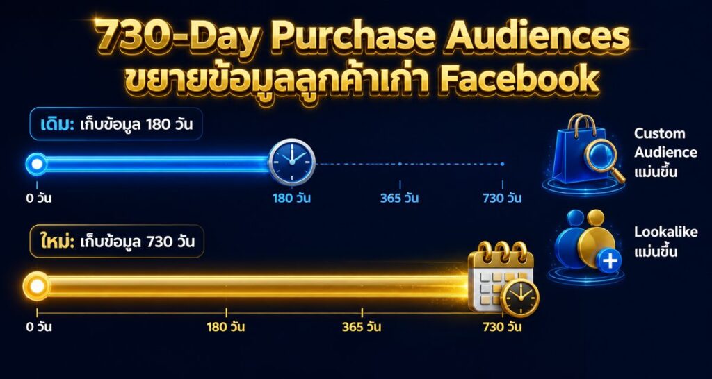 730-Day Purchase Audiences: ขยายข้อมูลลูกค้าเก่า Facebook