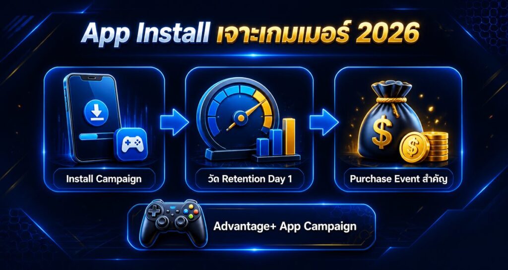 ทำคอนเทนต์โปรโมทเกม: กลยุทธ์ App Install เจาะเกมเมอร์ 2026
