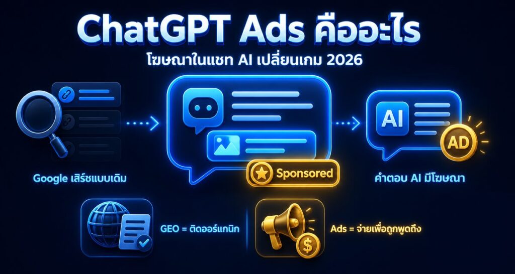 ChatGPT Ads คืออะไร: โฆษณาในแชท AI เปลี่ยนเกมการตลาด 2026