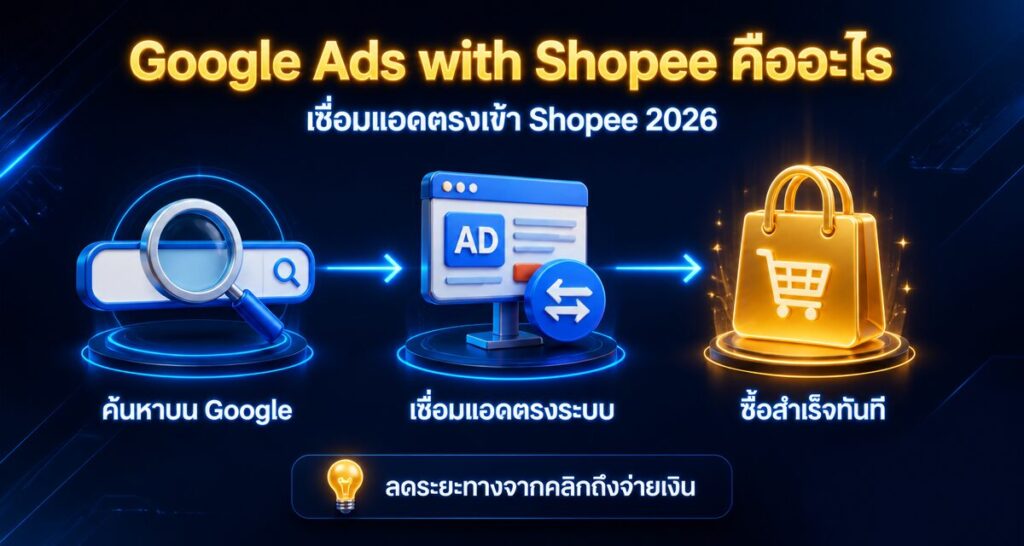 Google Ads with Shopee คืออะไร: เชื่อมแอดตรงเข้า Shopee 2026