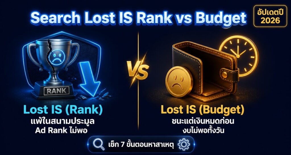 Search Lost IS Rank vs Budget: กู้คืน Impression Share 2026