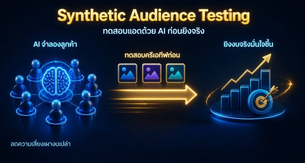 Synthetic Audience Testing: ทดสอบแอดด้วย AI ก่อนยิงจริง