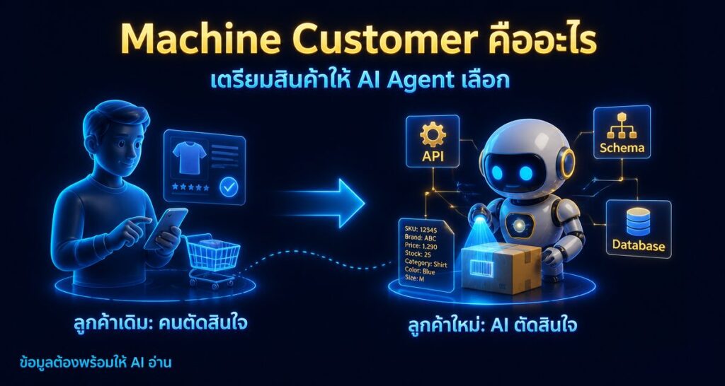 Machine Customer คืออะไร: เตรียมสินค้าให้ AI Agent เลือกซื้อ