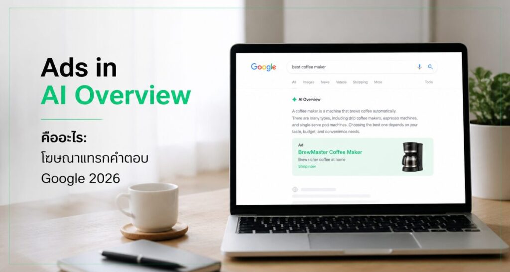 Ads in AI Overview คืออะไร: โฆษณาแทรกคำตอบ Google 2026